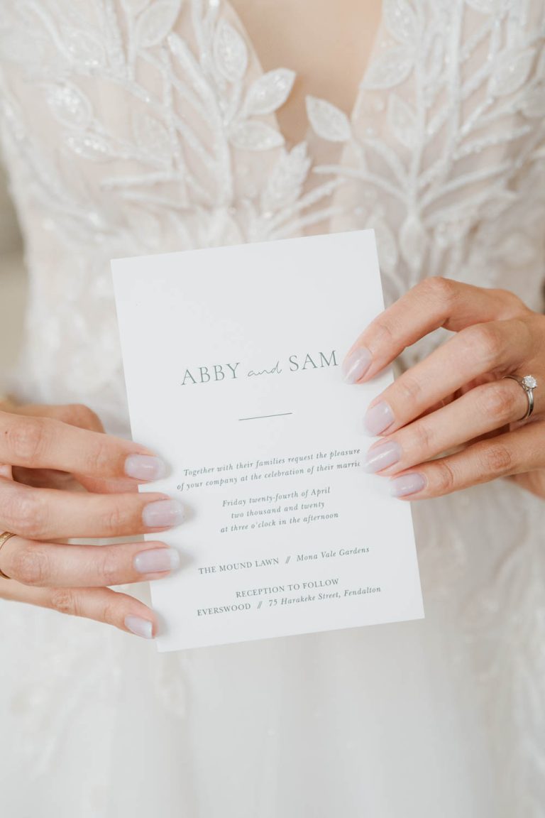 Ashburton Wedding - Invites