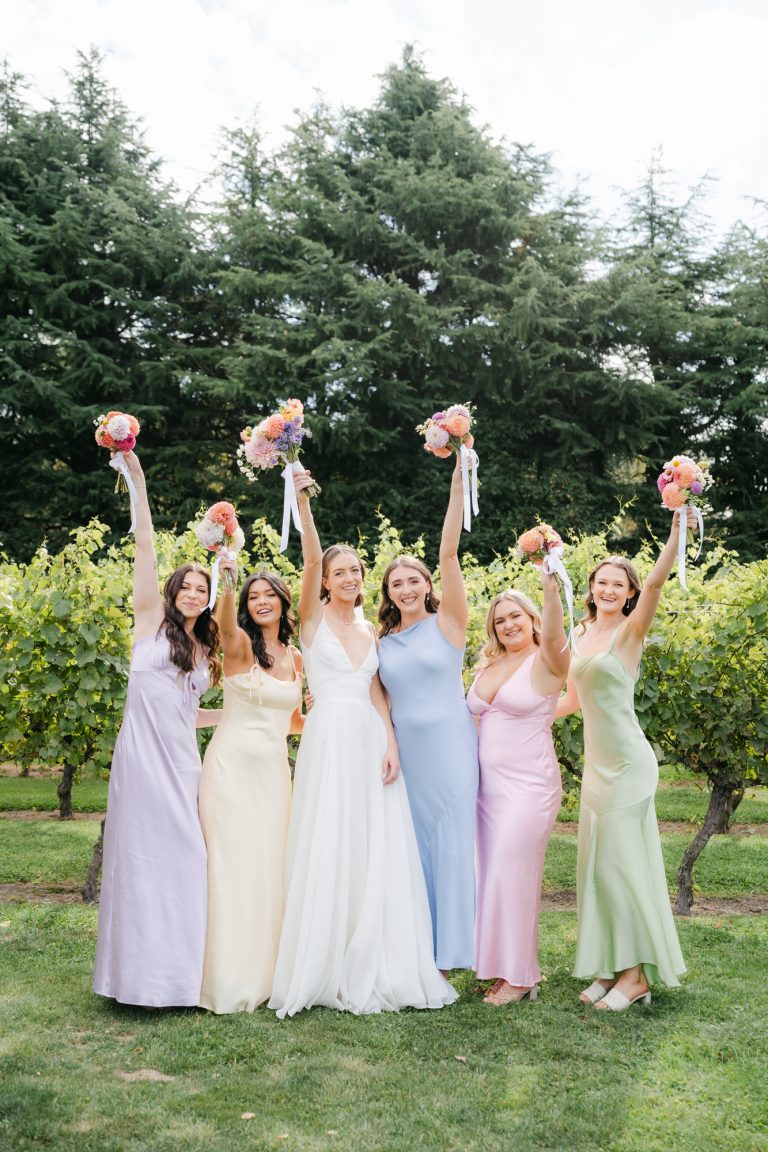 Bridesmaids at Cossars Vineyard Wedding Venue